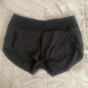Black Lululemon Speed Up Shorts